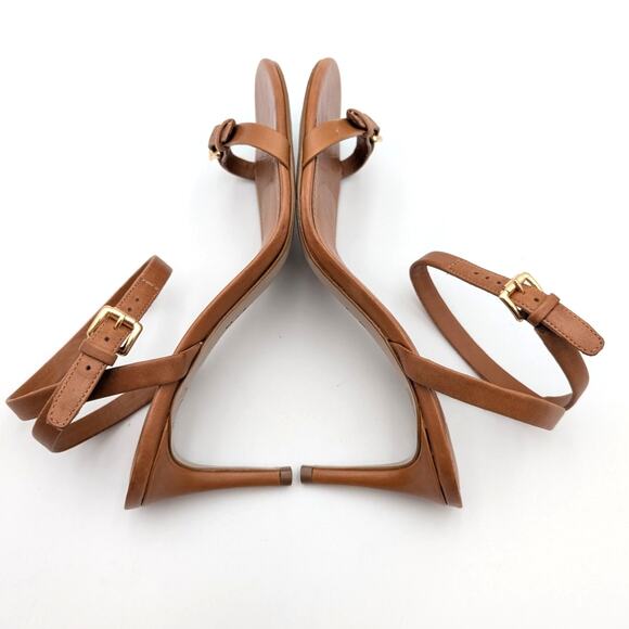 Schutz Aurora Buckled Stiletto Heel Sandals Women's Brown Size US7.5B EU38 - Picture 7 of 11